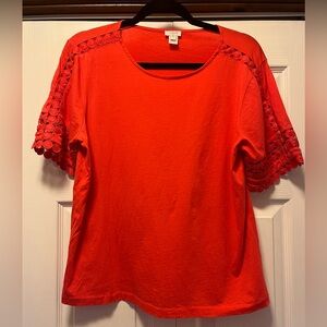 J.Crew red eyelet top